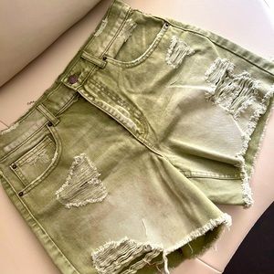 BDG Dropped Rise Distressed Denim Short